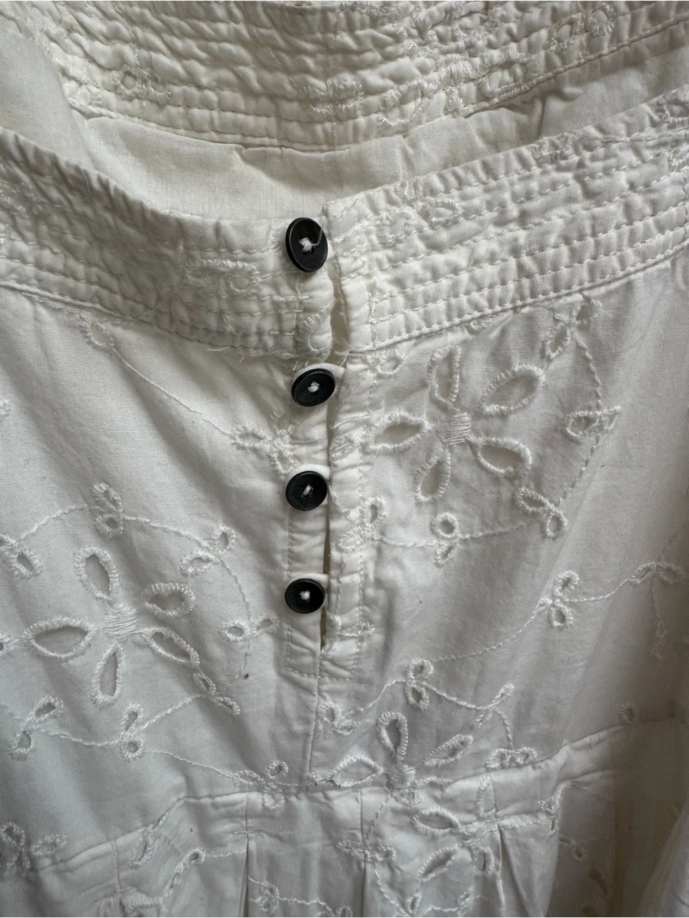 Free People Primavera White Eyelet Midi Dress